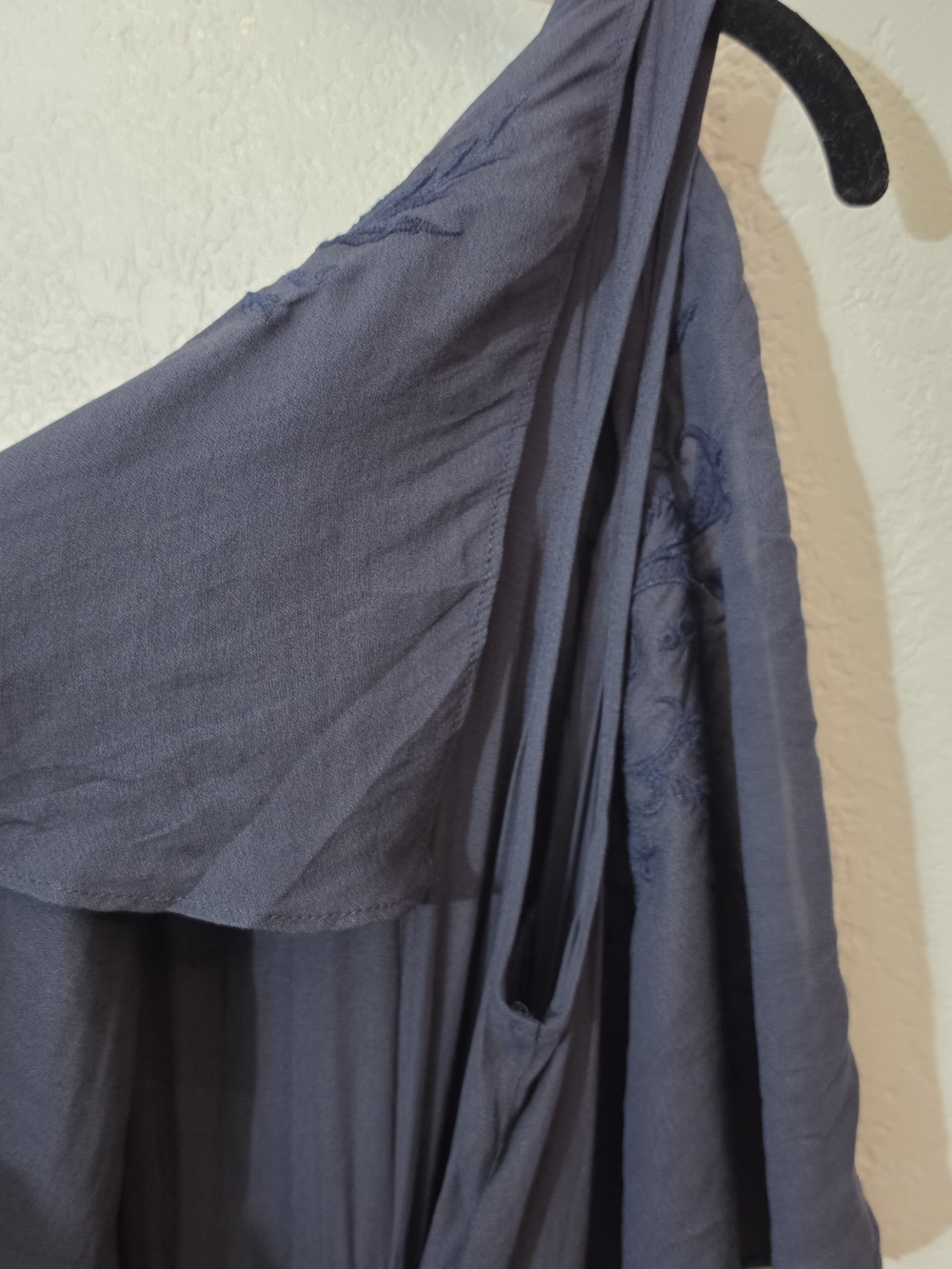 Free People Fiona Maxi Wrap Dress In Midnight Blue Womens Small Embroidered - Picture 15 of 16